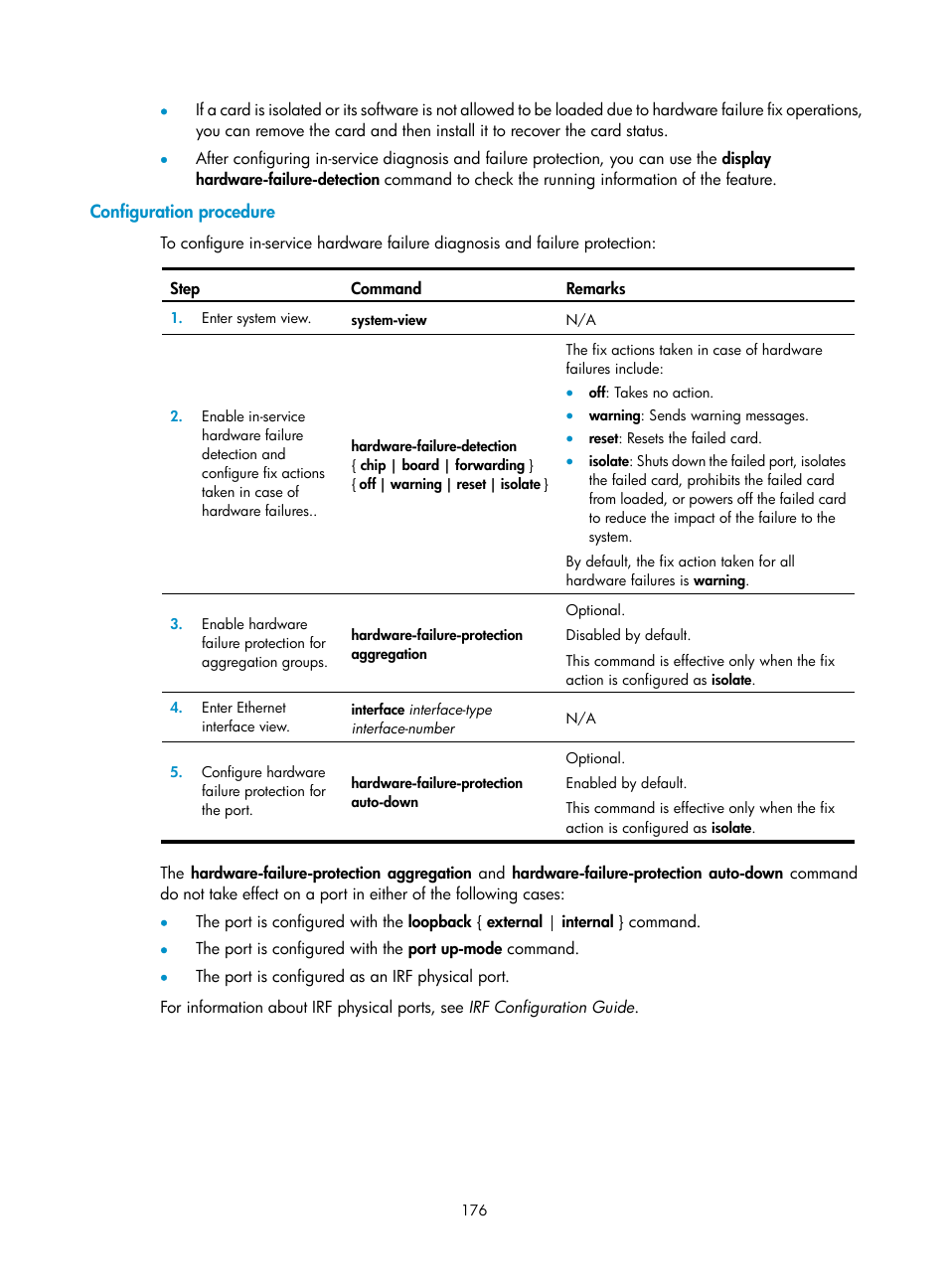 Configuration procedure | H3C Technologies H3C S12500 Series Switches User Manual | Page 188 / 237