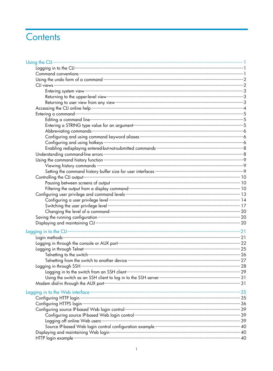 H3C Technologies H3C S12500 Series Switches User Manual | Page 7 / 237