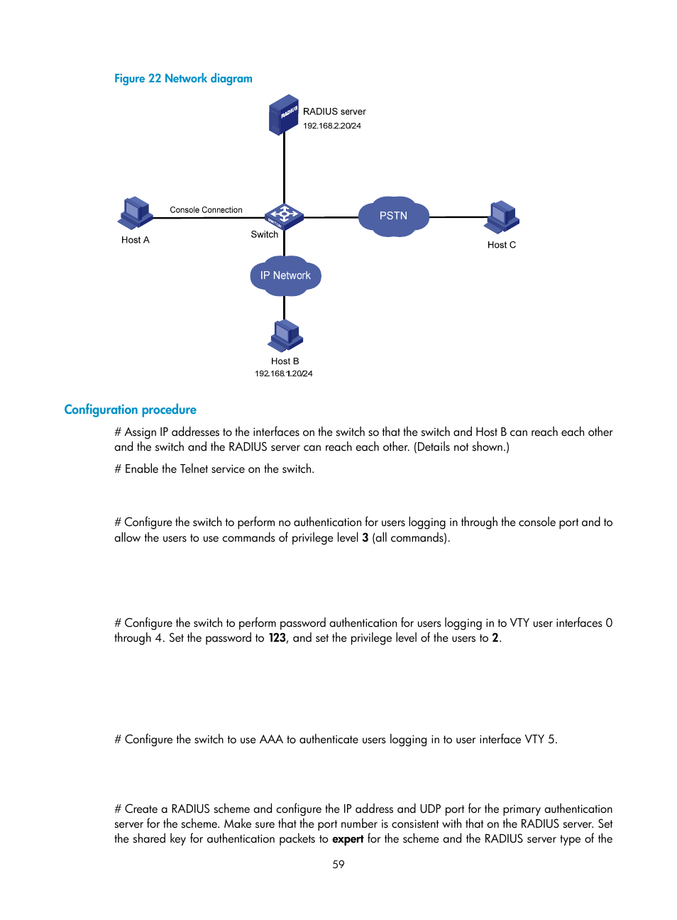 Configuration procedure | H3C Technologies H3C S12500 Series Switches User Manual | Page 71 / 237