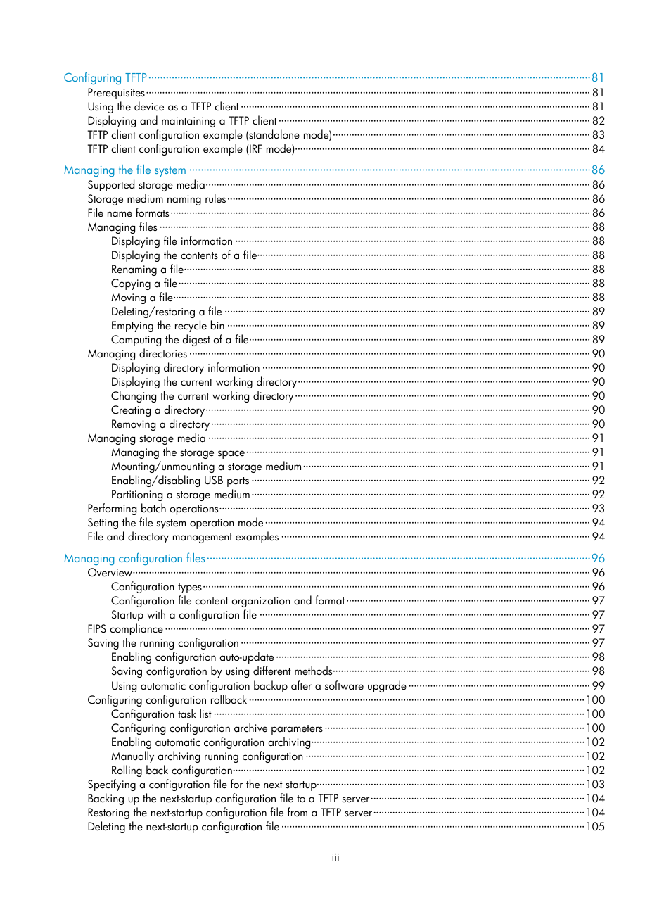 H3C Technologies H3C S12500 Series Switches User Manual | Page 9 / 237