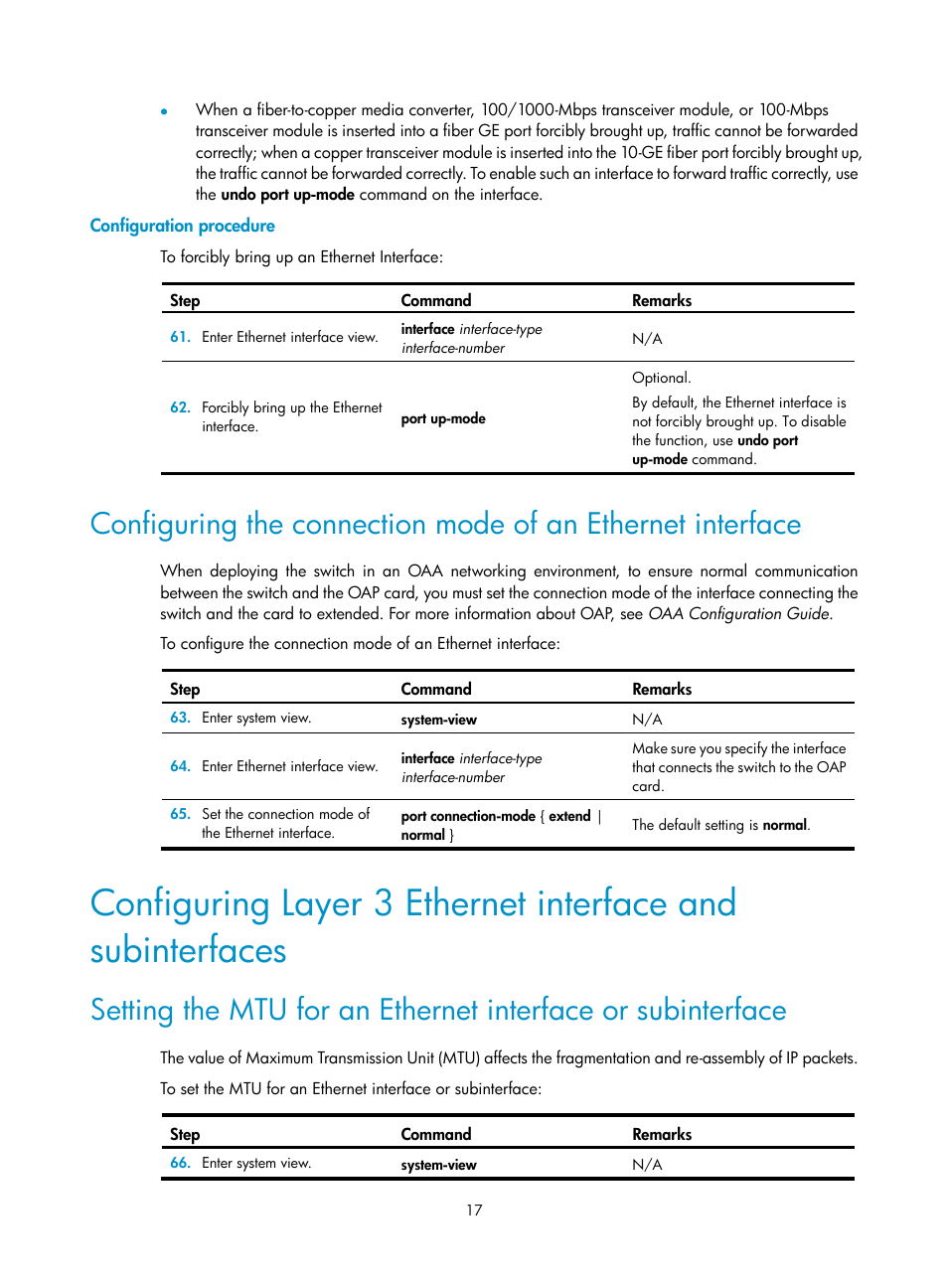 Configuration procedure | H3C Technologies H3C S12500 Series Switches User Manual | Page 25 / 36