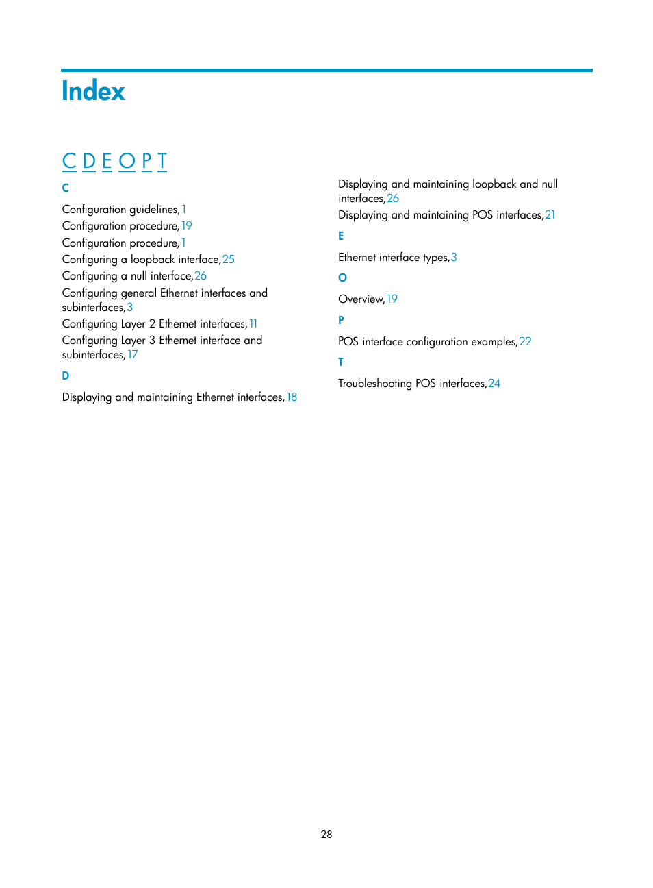 Index | H3C Technologies H3C S12500 Series Switches User Manual | Page 36 / 36