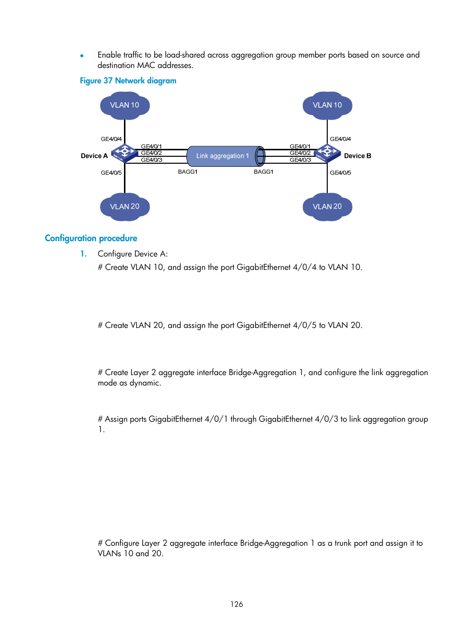 Configuration procedure | H3C Technologies H3C S12500 Series Switches User Manual | Page 139 / 270