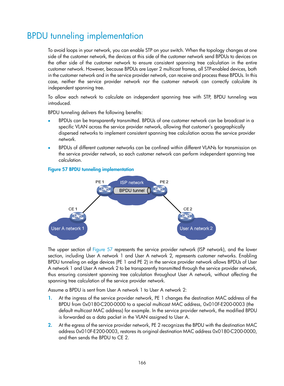 Bpdu tunneling implementation | H3C Technologies H3C S12500 Series Switches User Manual | Page 179 / 270