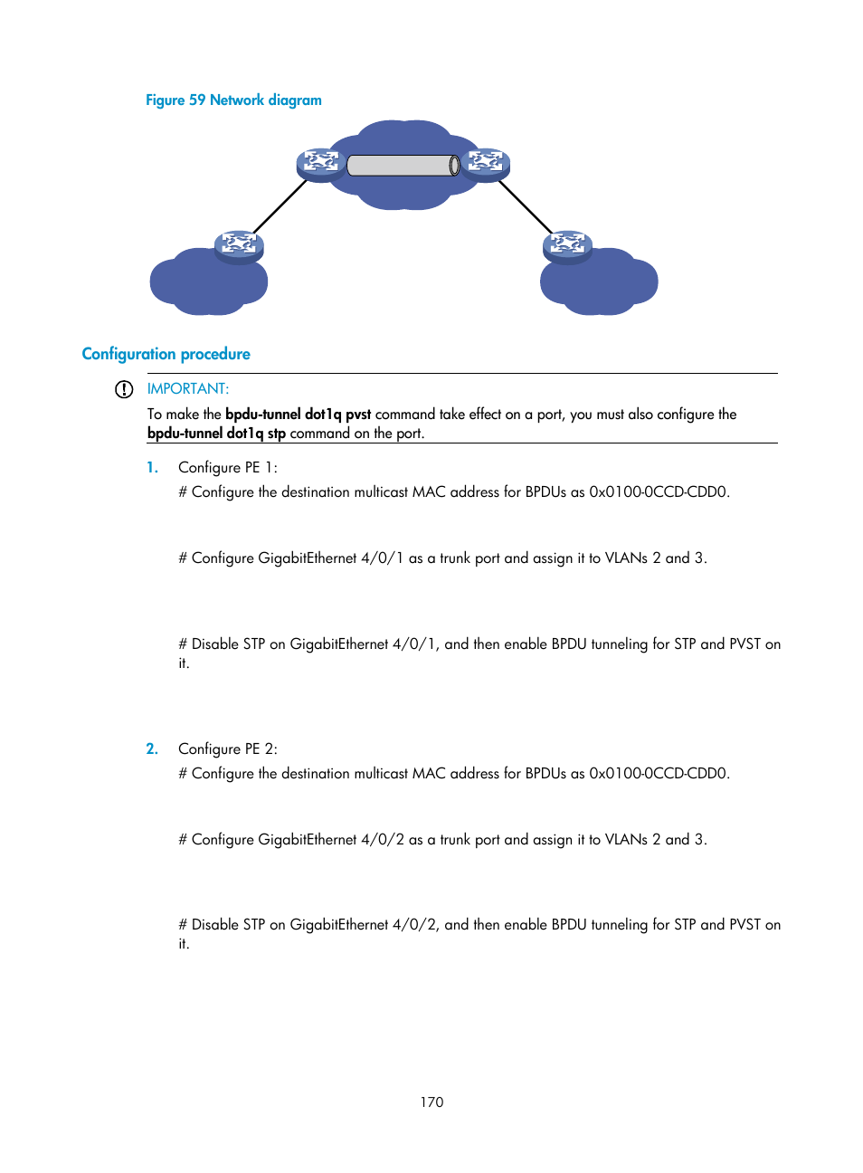 Configuration procedure | H3C Technologies H3C S12500 Series Switches User Manual | Page 183 / 270