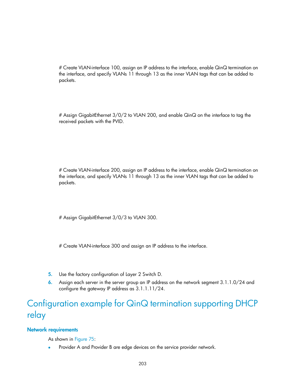 Network requirements | H3C Technologies H3C S12500 Series Switches User Manual | Page 216 / 270