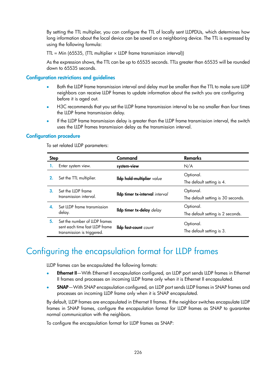 Configuration restrictions and guidelines, Configuration procedure | H3C Technologies H3C S12500 Series Switches User Manual | Page 239 / 270