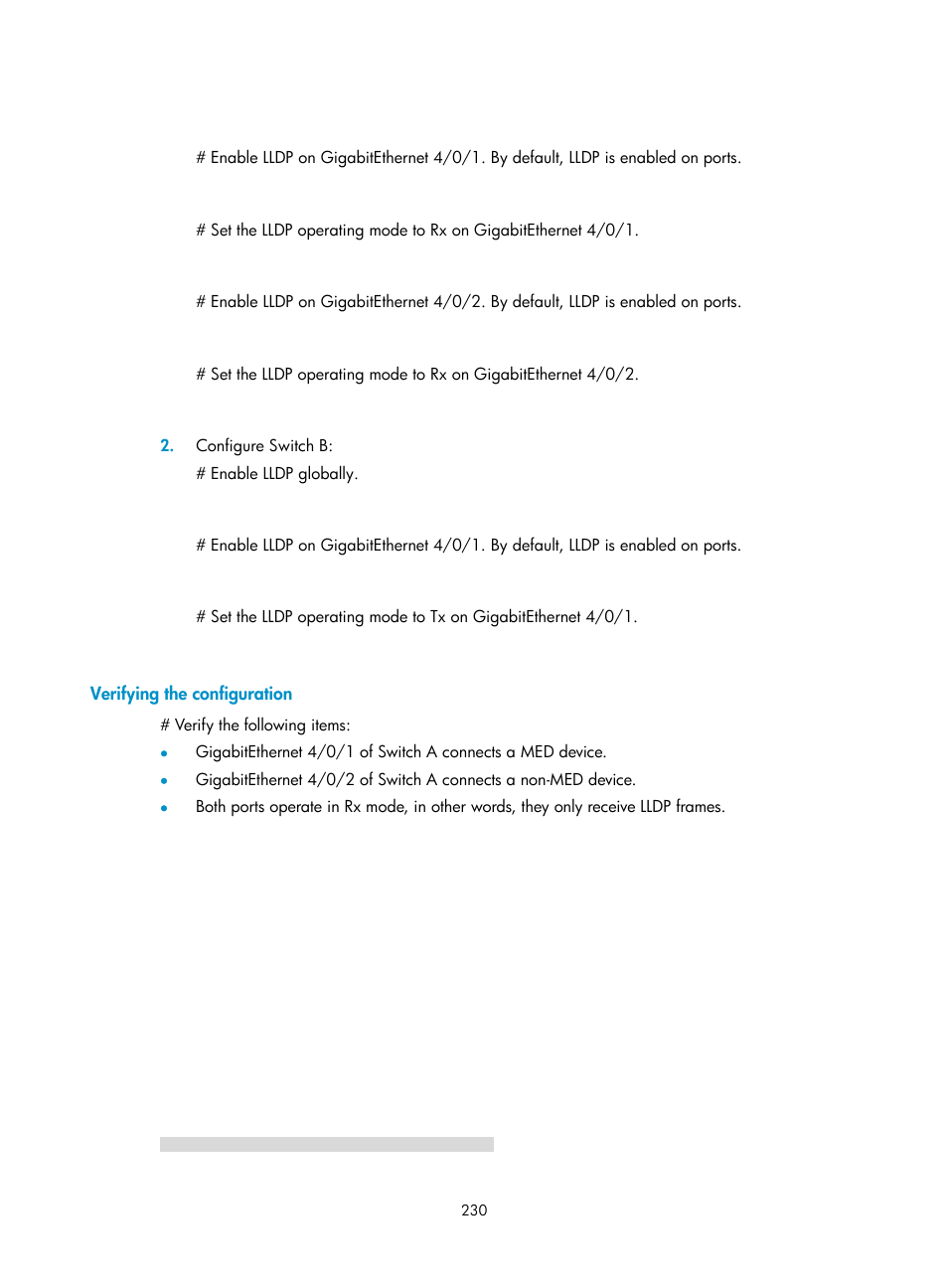 Verifying the configuration | H3C Technologies H3C S12500 Series Switches User Manual | Page 243 / 270