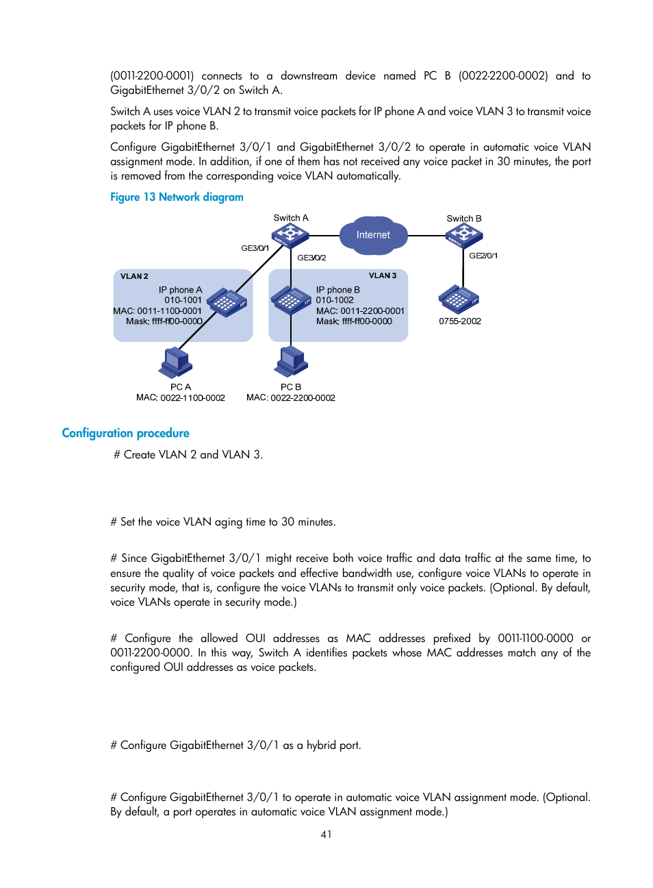 Configuration procedure, N in, Figure 13 | H3C Technologies H3C S12500 Series Switches User Manual | Page 54 / 270