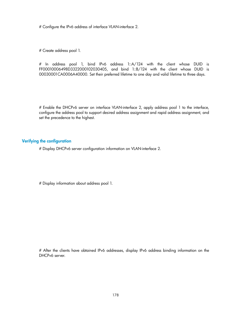 Verifying the configuration | H3C Technologies H3C S12500 Series Switches User Manual | Page 192 / 249