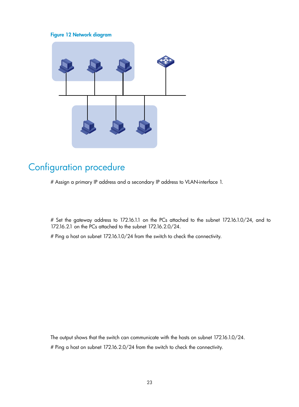 Configuration procedure | H3C Technologies H3C S12500 Series Switches User Manual | Page 37 / 249