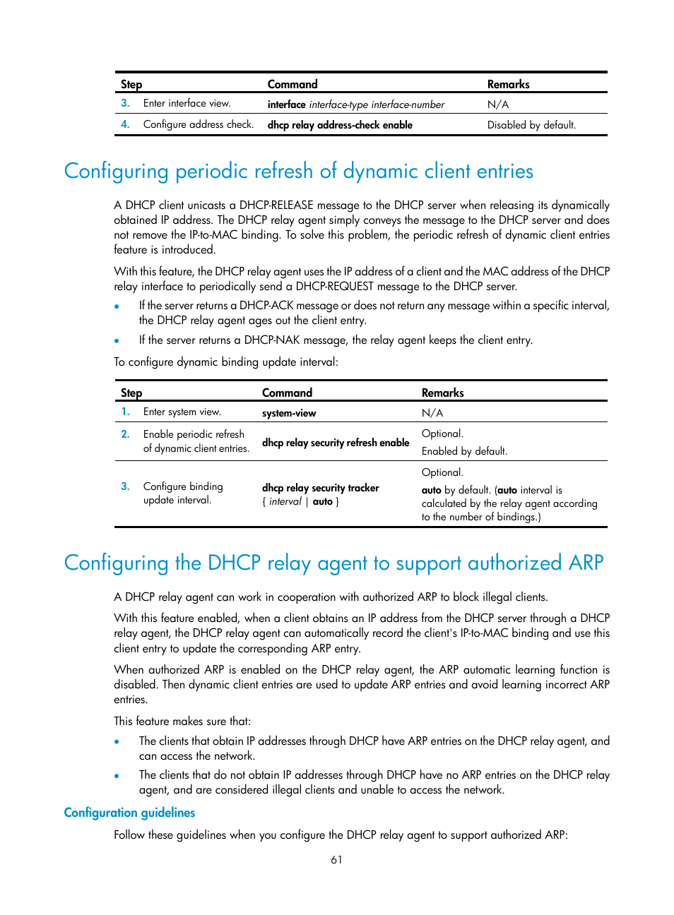 Configuration guidelines | H3C Technologies H3C S12500 Series Switches User Manual | Page 75 / 249