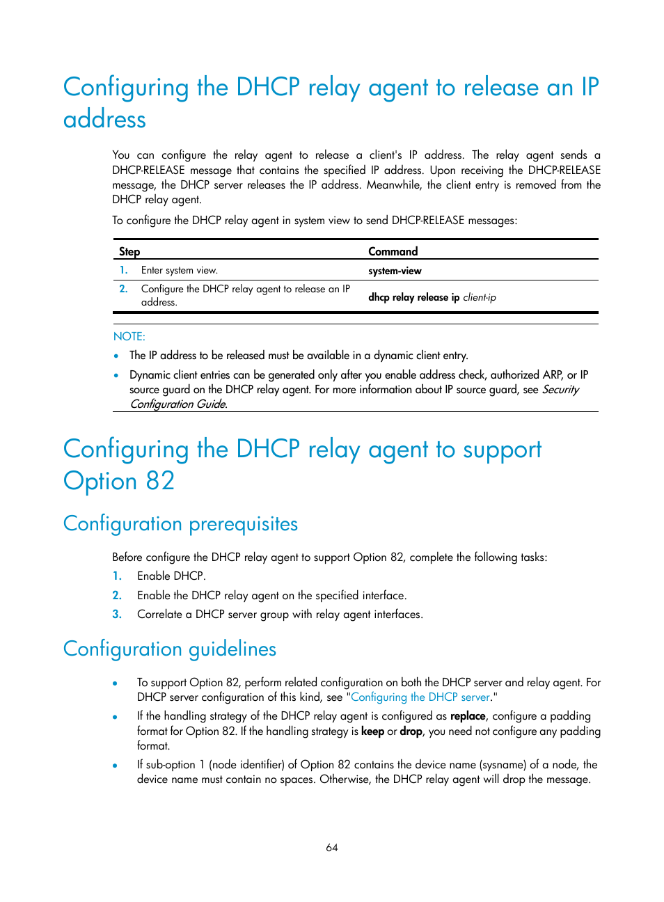 Configuration prerequisites, Configuration guidelines | H3C Technologies H3C S12500 Series Switches User Manual | Page 78 / 249