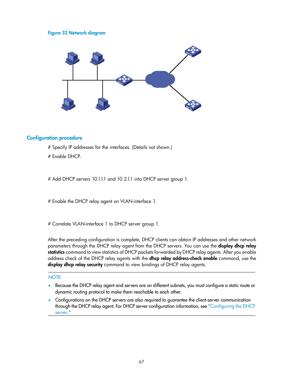Configuration procedure | H3C Technologies H3C S12500 Series Switches User Manual | Page 81 / 249