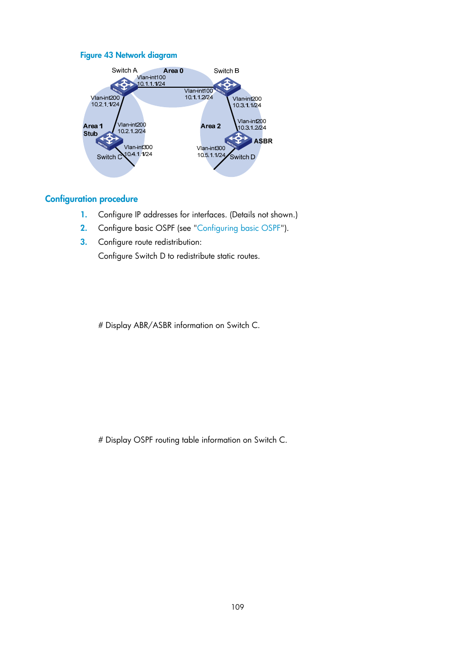 Configuration procedure | H3C Technologies H3C S12500 Series Switches User Manual | Page 125 / 443