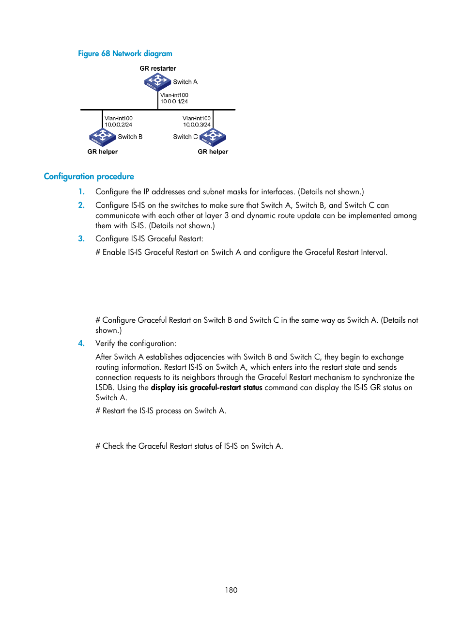 Configuration procedure | H3C Technologies H3C S12500 Series Switches User Manual | Page 196 / 443