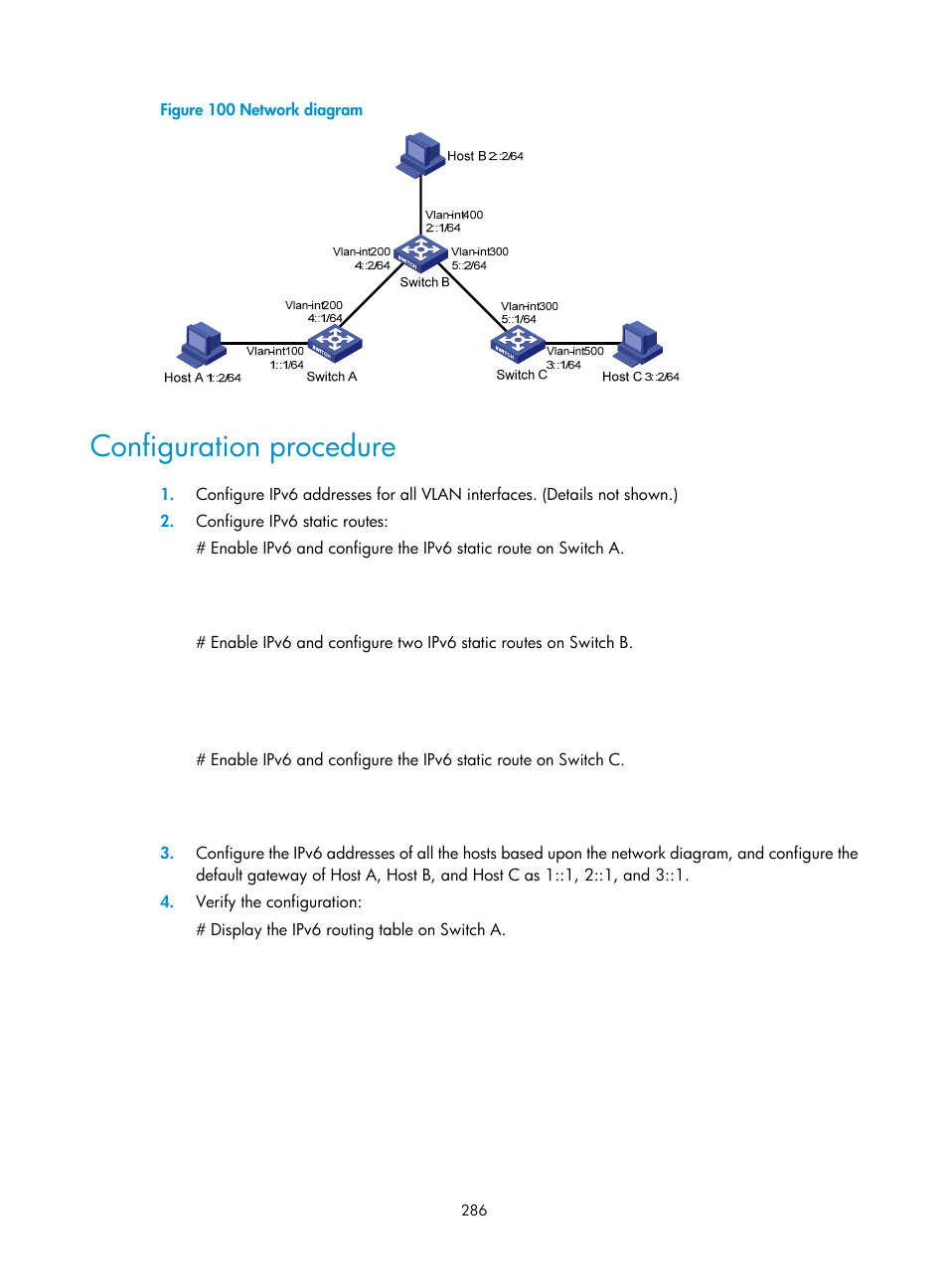 Configuration procedure | H3C Technologies H3C S12500 Series Switches User Manual | Page 302 / 443