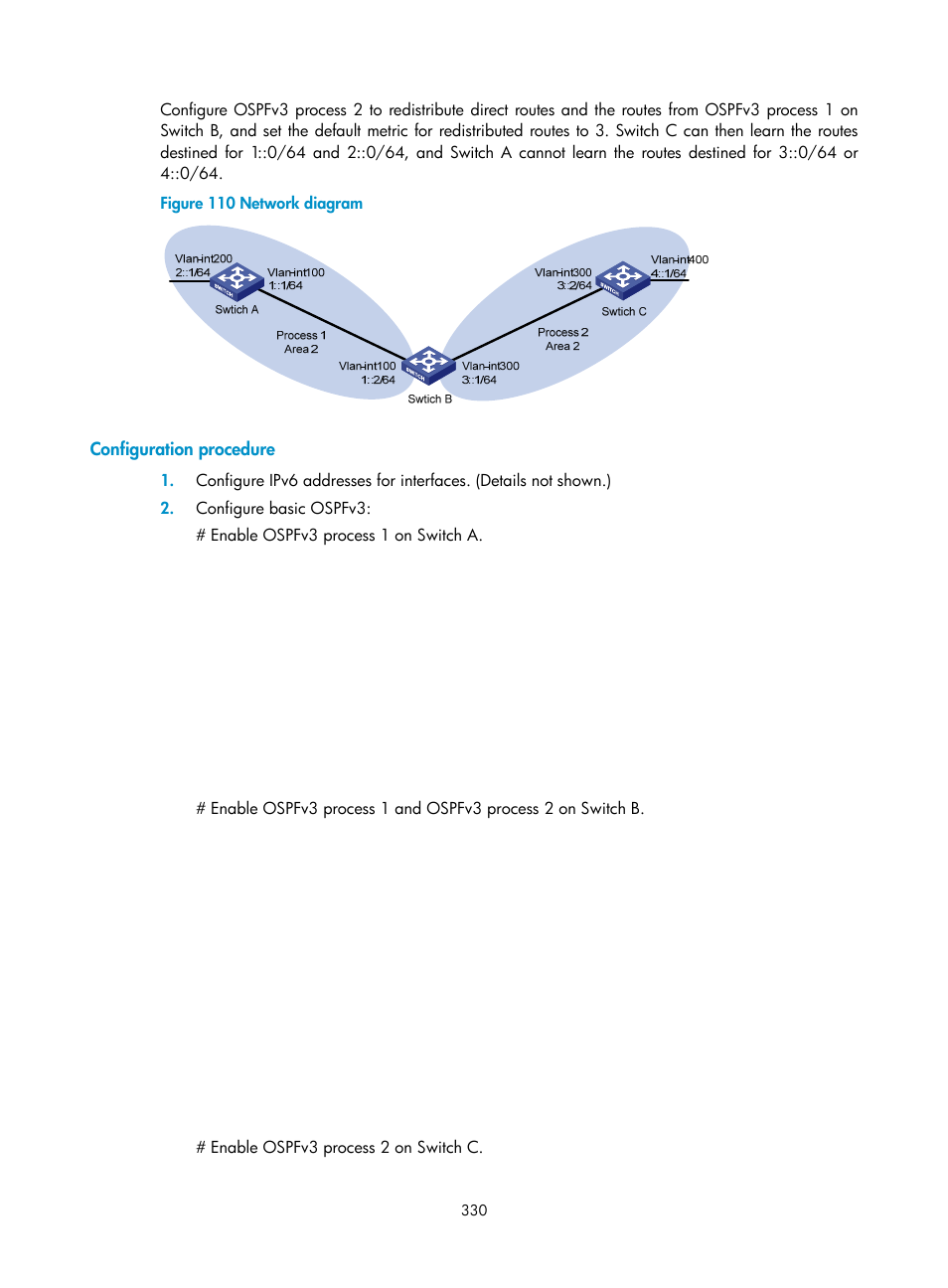 Configuration procedure | H3C Technologies H3C S12500 Series Switches User Manual | Page 346 / 443