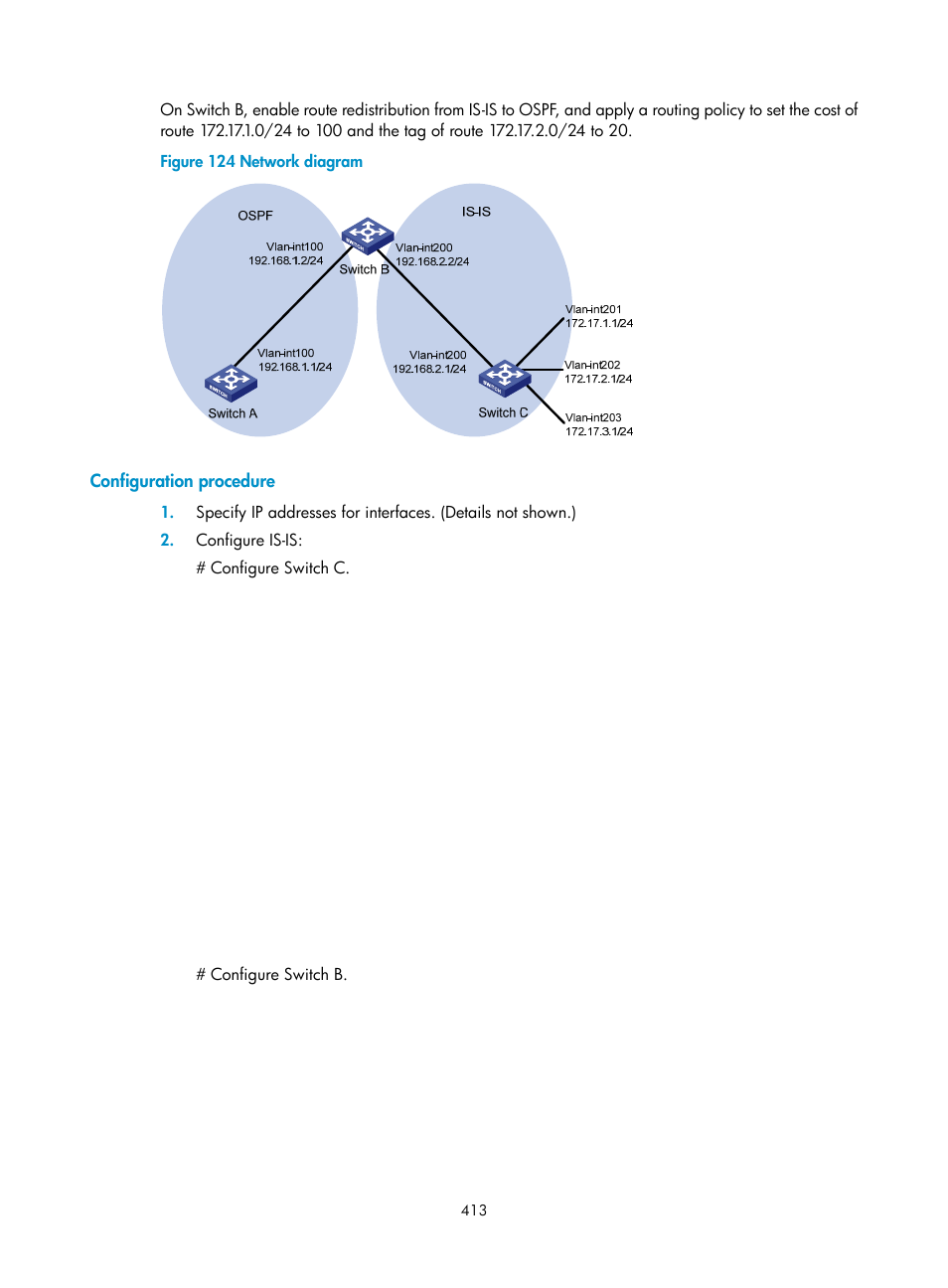 Configuration procedure | H3C Technologies H3C S12500 Series Switches User Manual | Page 429 / 443