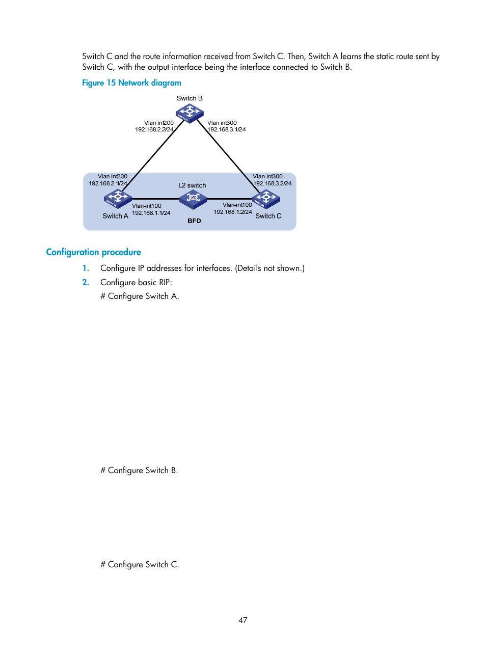 Configuration procedure | H3C Technologies H3C S12500 Series Switches User Manual | Page 63 / 443