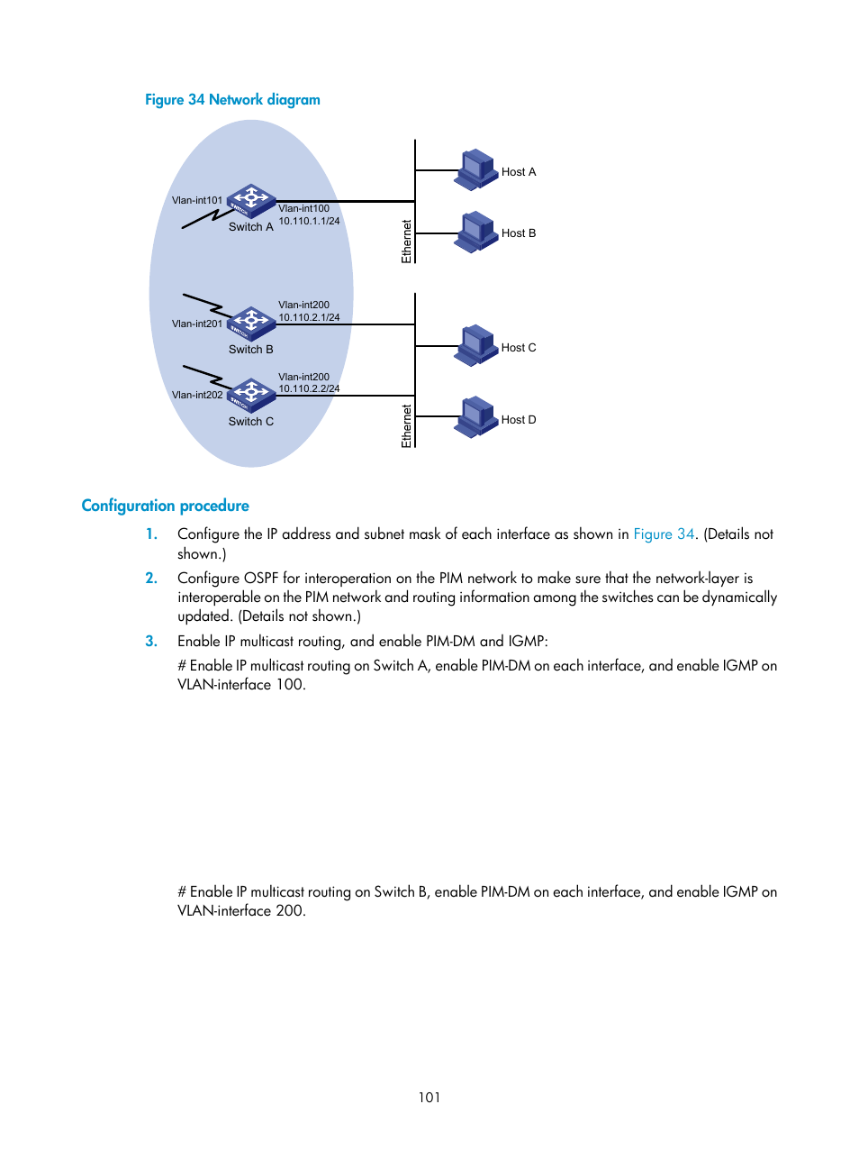 Configuration procedure | H3C Technologies H3C S12500 Series Switches User Manual | Page 117 / 468