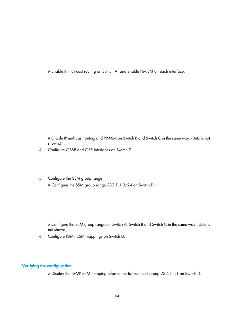 Verifying the configuration | H3C Technologies H3C S12500 Series Switches User Manual | Page 120 / 468
