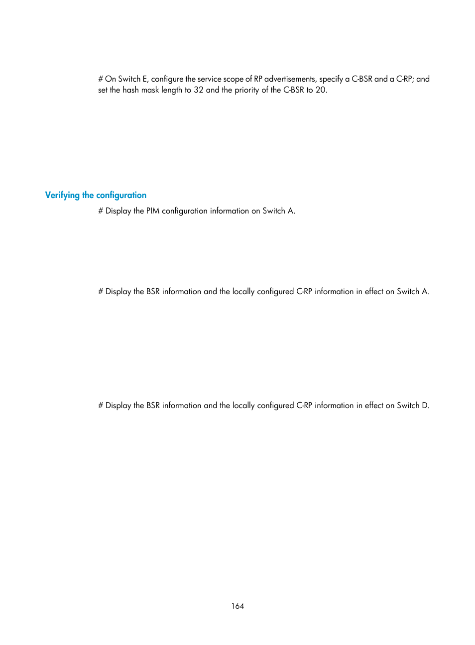 Verifying the configuration | H3C Technologies H3C S12500 Series Switches User Manual | Page 180 / 468