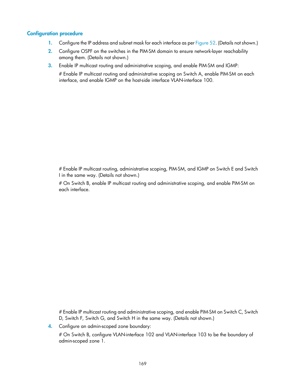 Configuration procedure | H3C Technologies H3C S12500 Series Switches User Manual | Page 185 / 468