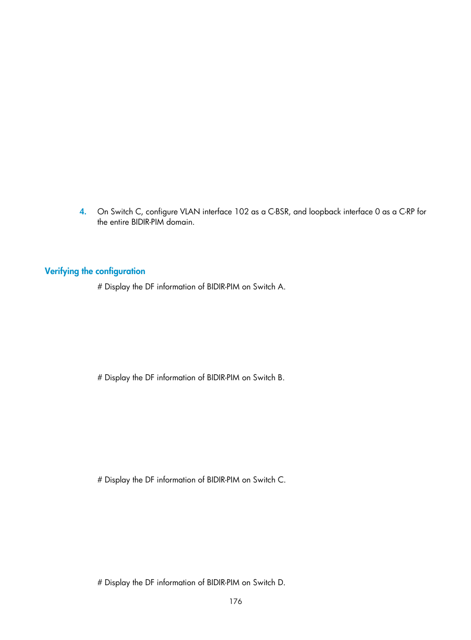 Verifying the configuration | H3C Technologies H3C S12500 Series Switches User Manual | Page 192 / 468