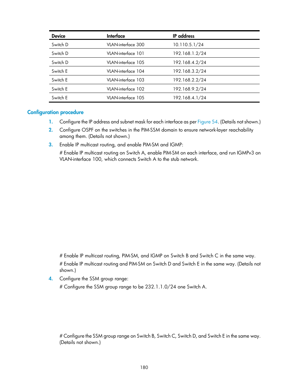 Configuration procedure | H3C Technologies H3C S12500 Series Switches User Manual | Page 196 / 468