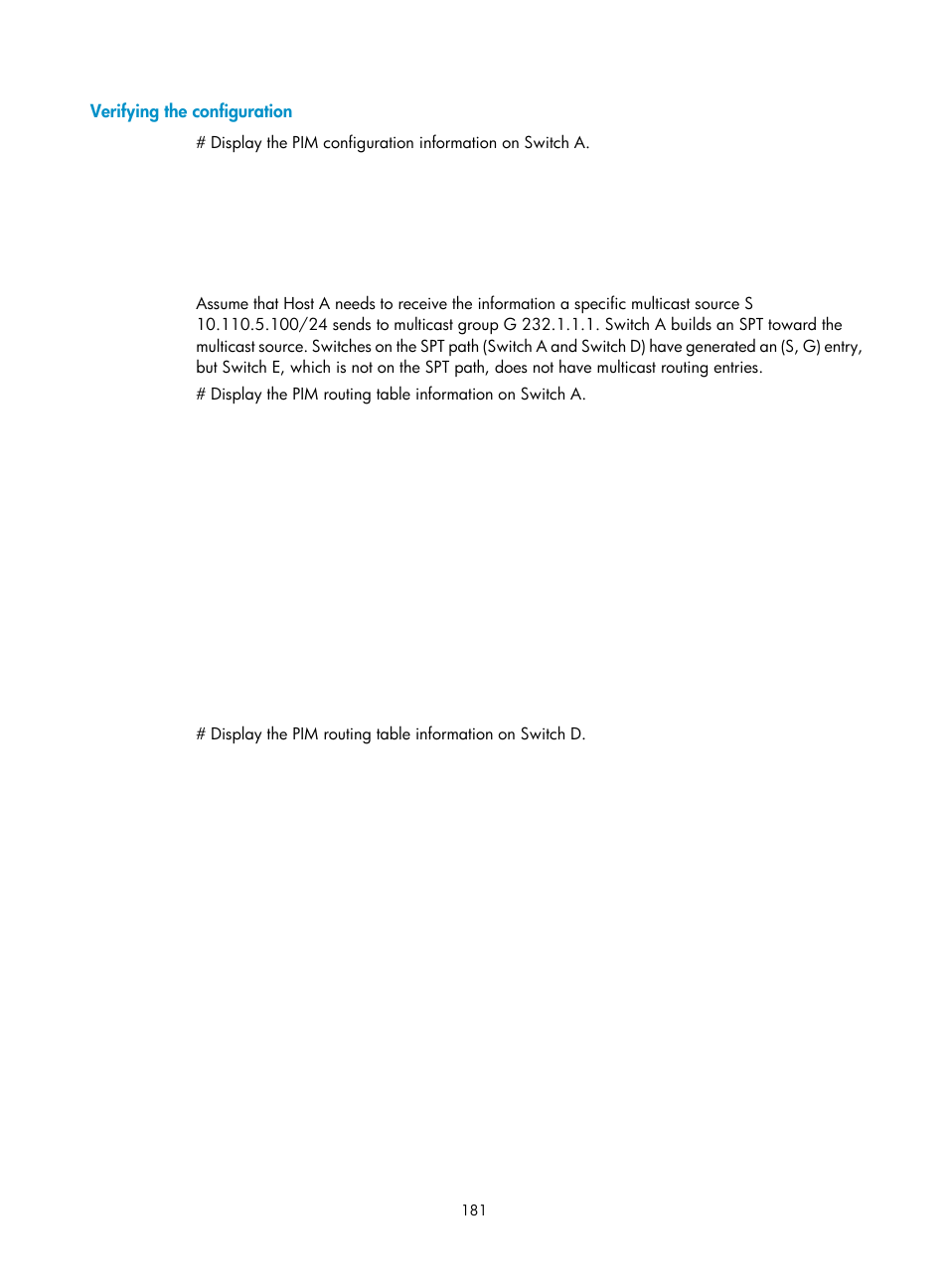 Verifying the configuration | H3C Technologies H3C S12500 Series Switches User Manual | Page 197 / 468