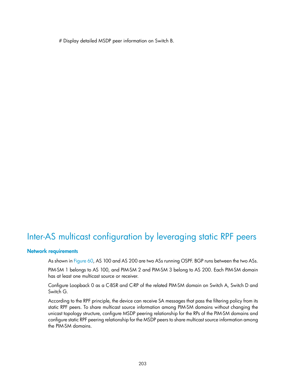 Network requirements | H3C Technologies H3C S12500 Series Switches User Manual | Page 219 / 468