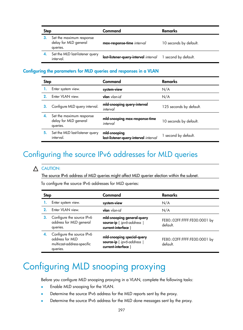 Configuring mld snooping proxying | H3C Technologies H3C S12500 Series Switches User Manual | Page 313 / 468