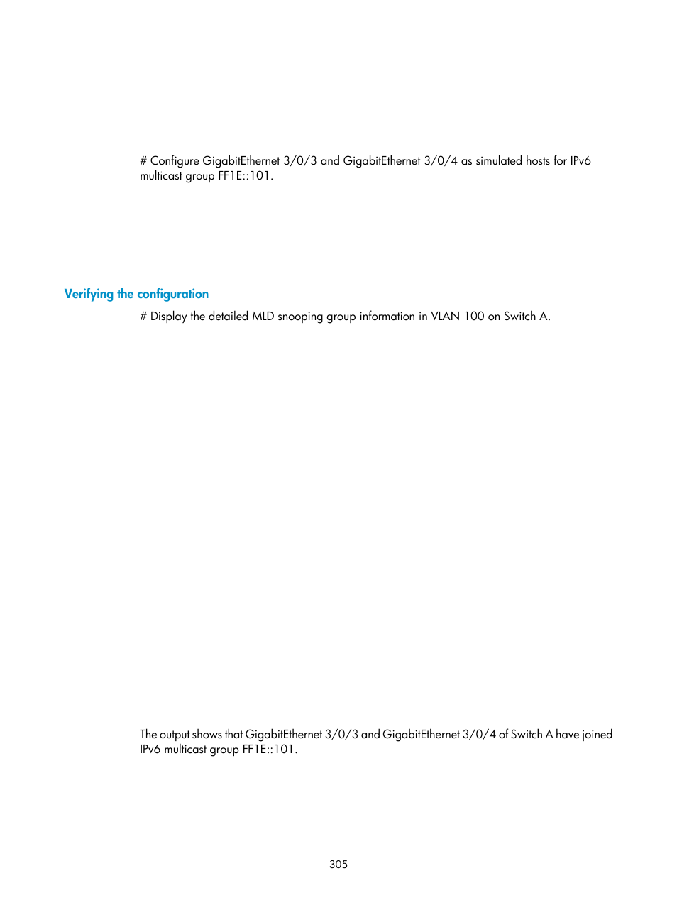 Verifying the configuration | H3C Technologies H3C S12500 Series Switches User Manual | Page 321 / 468