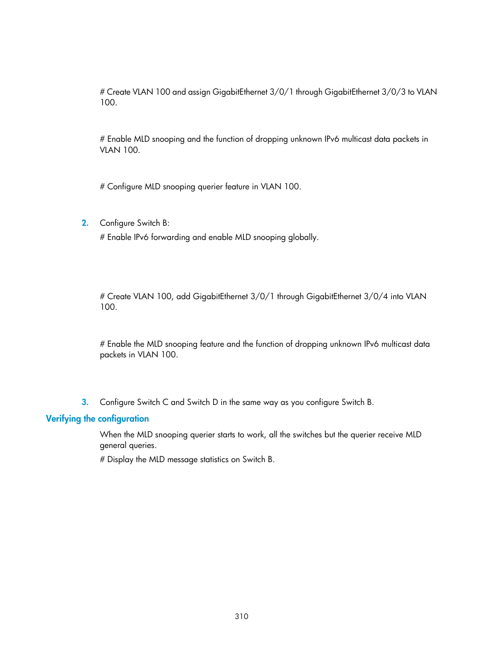 Verifying the configuration | H3C Technologies H3C S12500 Series Switches User Manual | Page 326 / 468