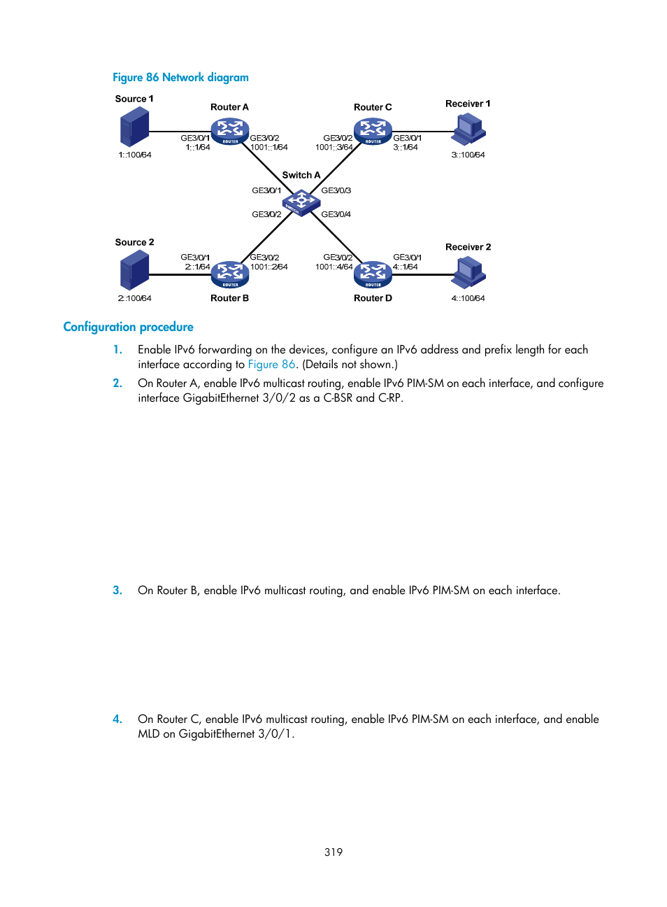 Configuration procedure | H3C Technologies H3C S12500 Series Switches User Manual | Page 335 / 468