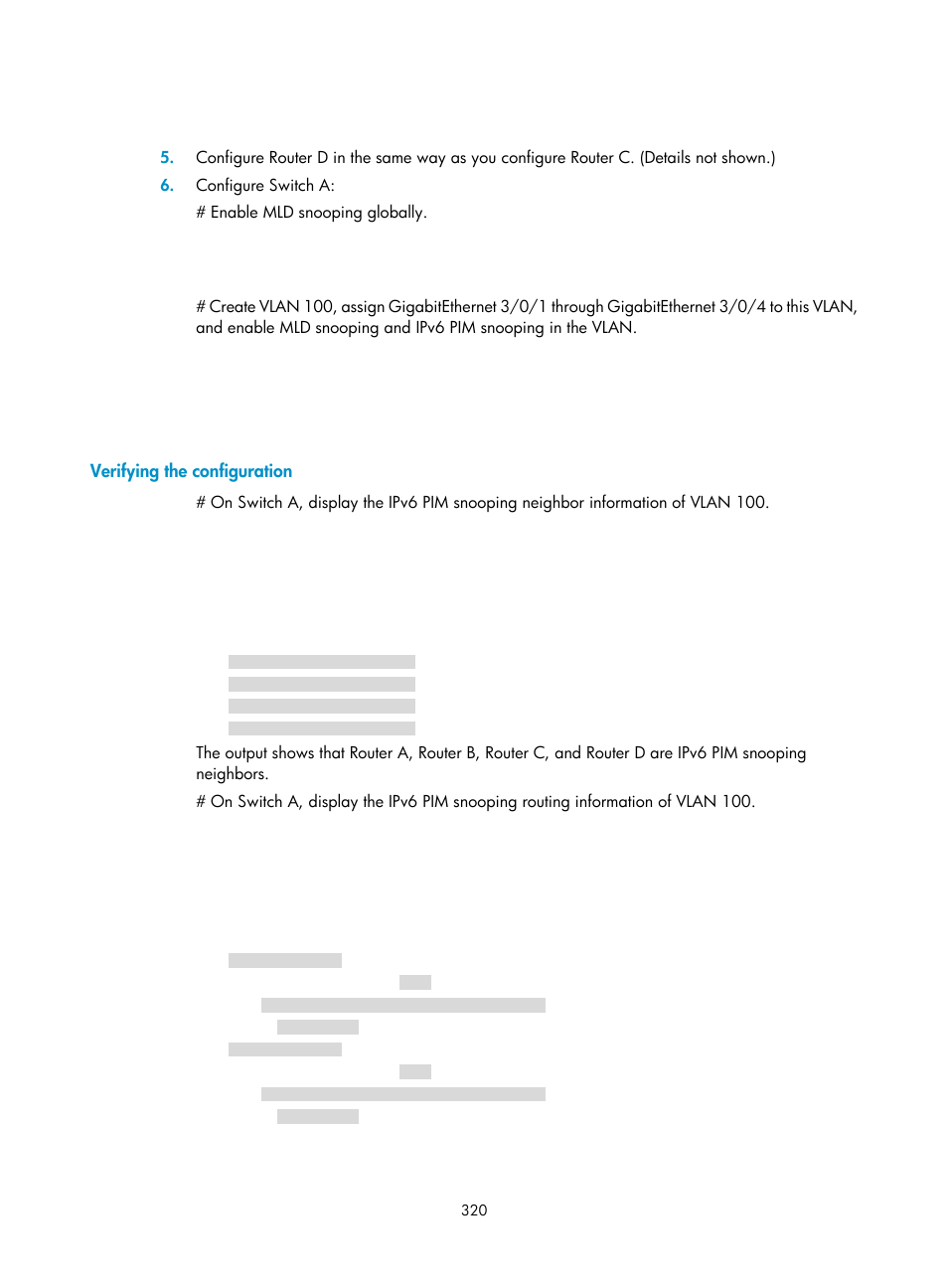 Verifying the configuration | H3C Technologies H3C S12500 Series Switches User Manual | Page 336 / 468