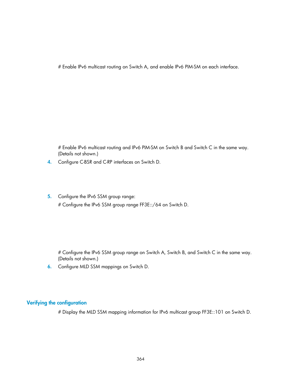 Verifying the configuration | H3C Technologies H3C S12500 Series Switches User Manual | Page 380 / 468