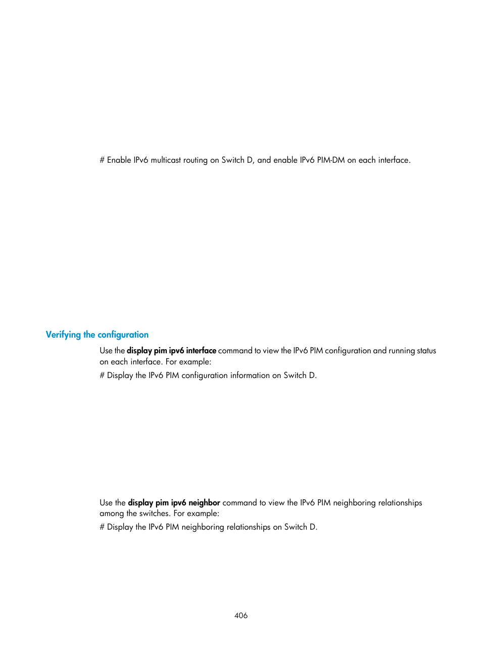 Verifying the configuration | H3C Technologies H3C S12500 Series Switches User Manual | Page 422 / 468