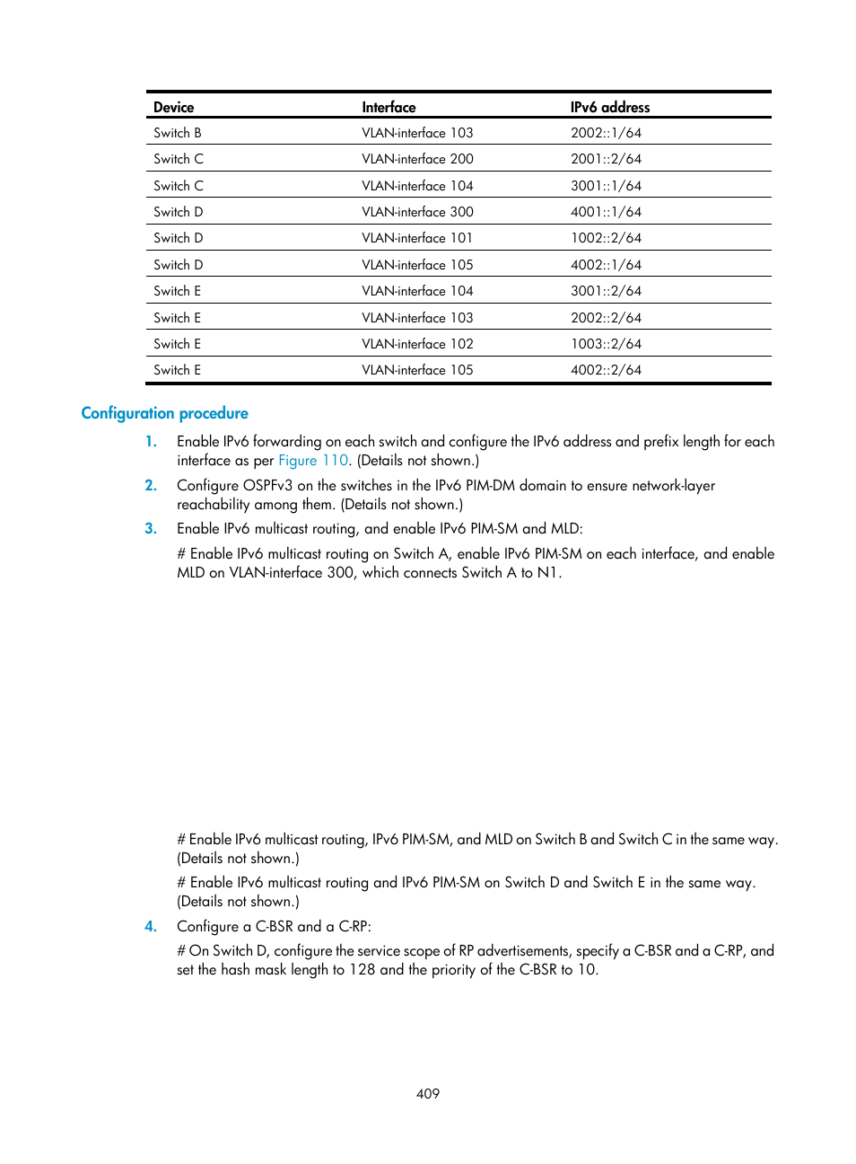 Configuration procedure | H3C Technologies H3C S12500 Series Switches User Manual | Page 425 / 468