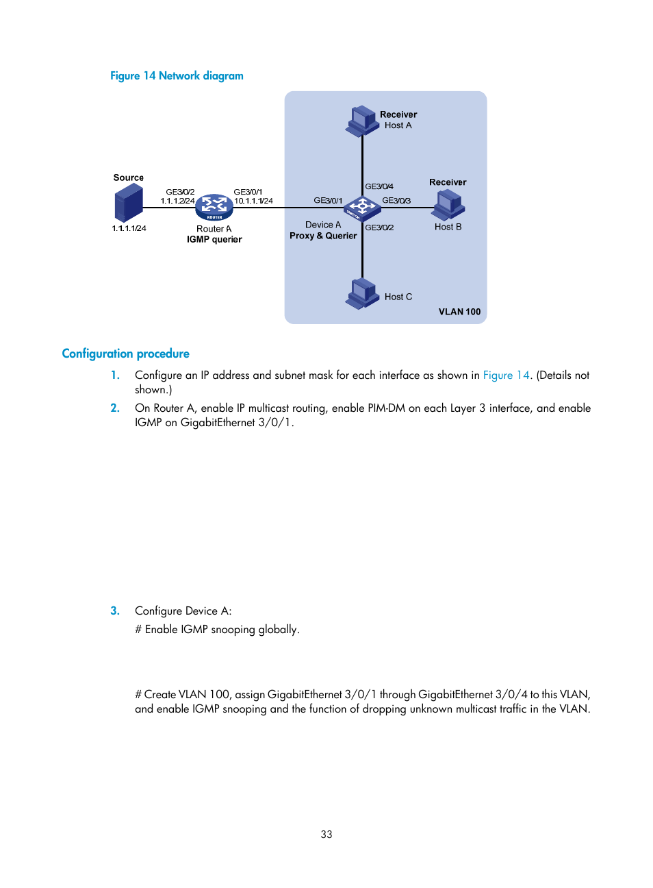 Configuration procedure | H3C Technologies H3C S12500 Series Switches User Manual | Page 49 / 468