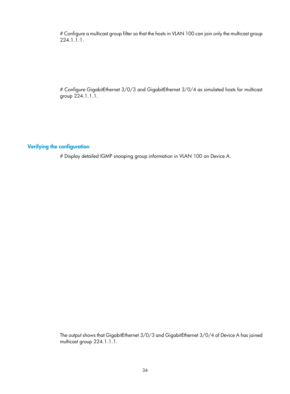 Verifying the configuration | H3C Technologies H3C S12500 Series Switches User Manual | Page 50 / 468