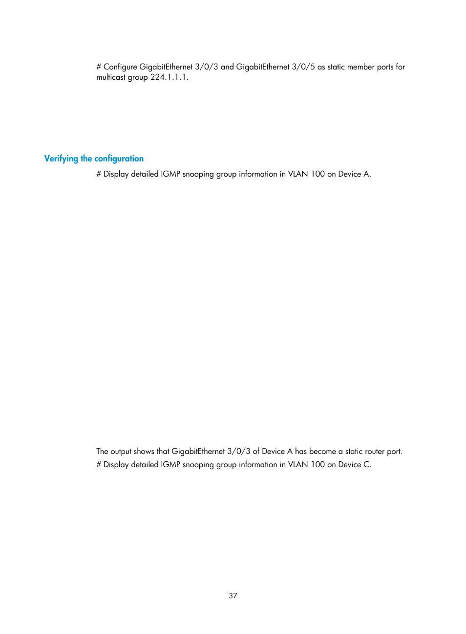 Verifying the configuration | H3C Technologies H3C S12500 Series Switches User Manual | Page 53 / 468