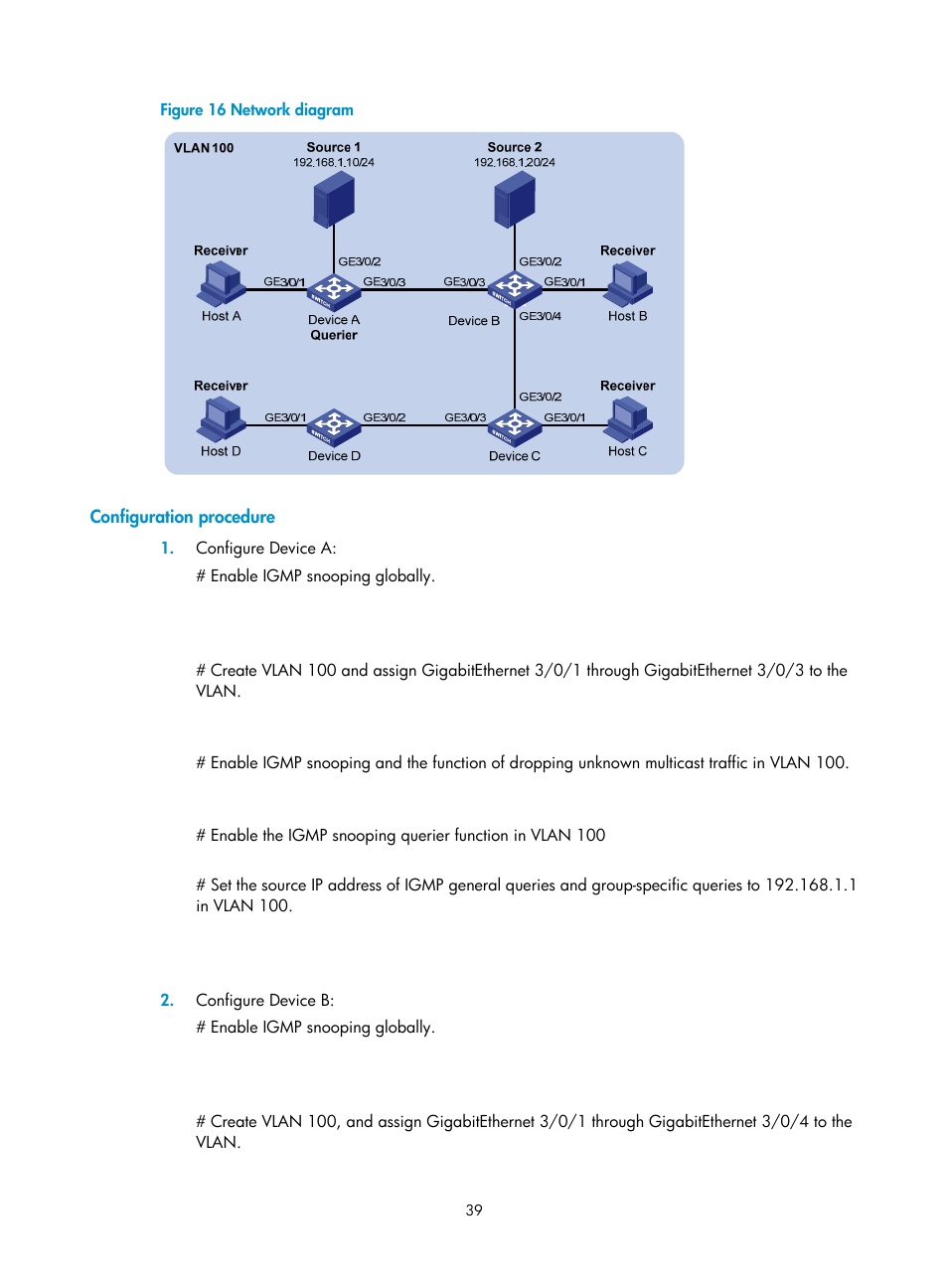Configuration procedure | H3C Technologies H3C S12500 Series Switches User Manual | Page 55 / 468