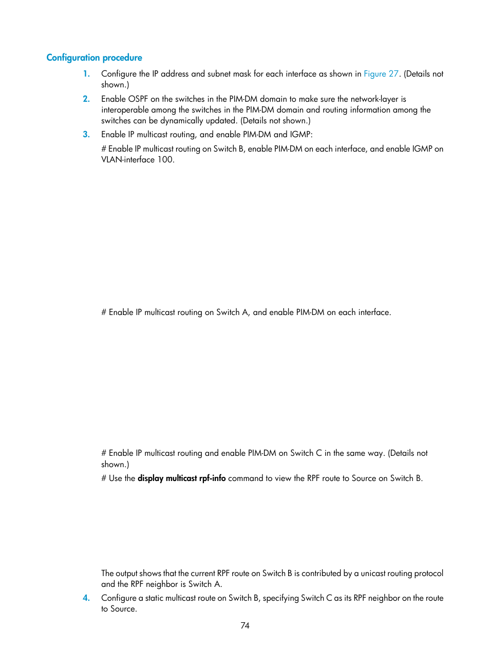 Configuration procedure | H3C Technologies H3C S12500 Series Switches User Manual | Page 90 / 468