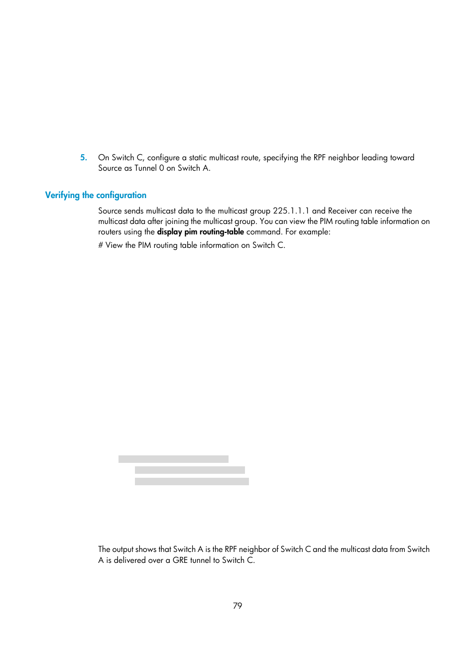 Verifying the configuration | H3C Technologies H3C S12500 Series Switches User Manual | Page 95 / 468