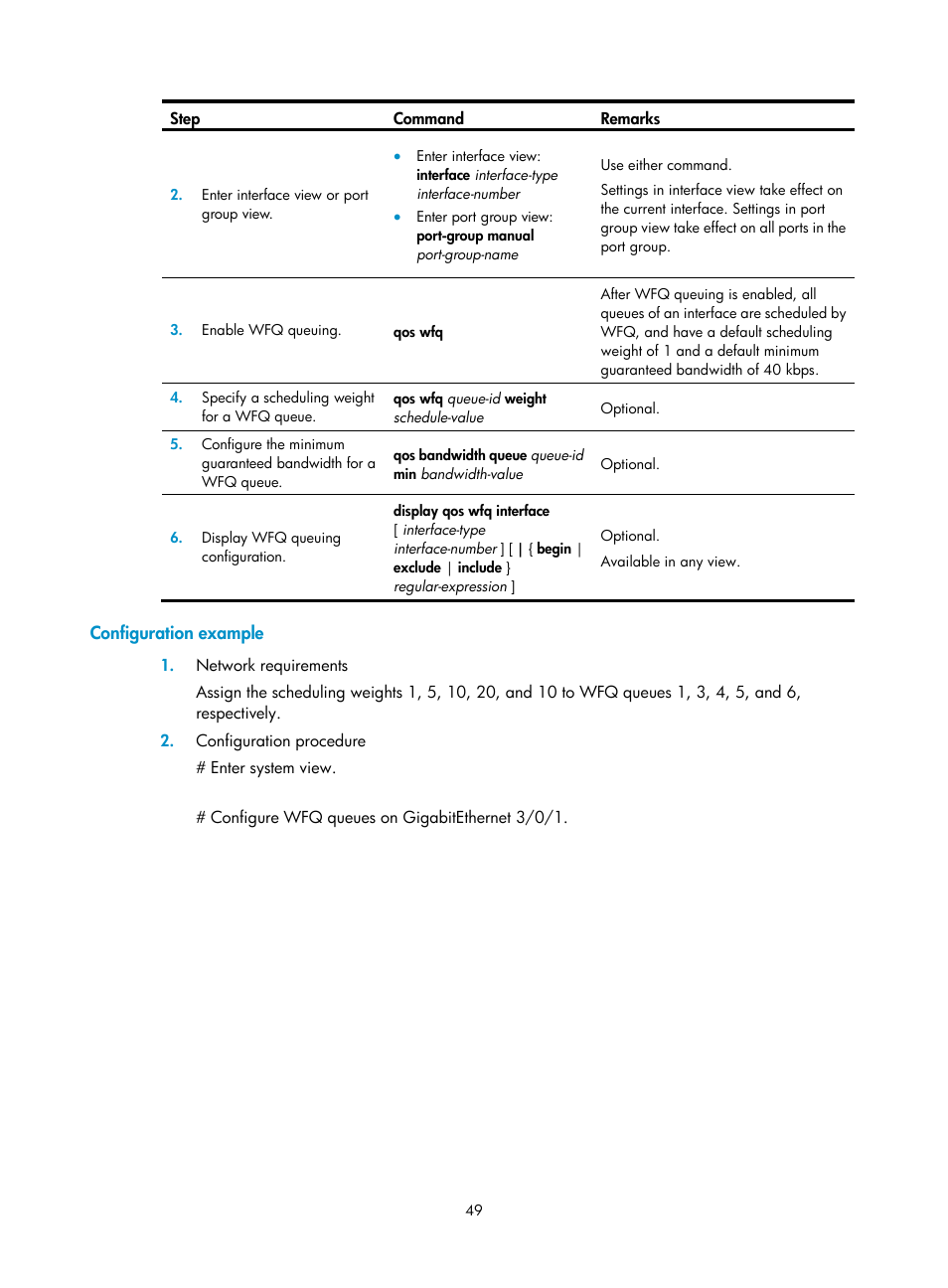 Configuration example | H3C Technologies H3C S12500 Series Switches User Manual | Page 58 / 96