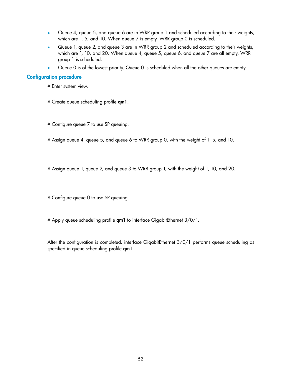 Configuration procedure | H3C Technologies H3C S12500 Series Switches User Manual | Page 61 / 96
