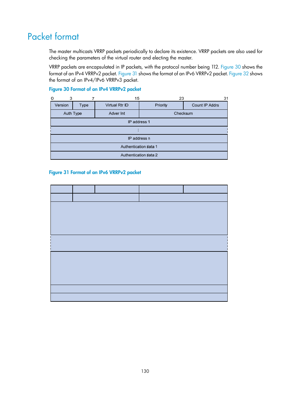 Packet format | H3C Technologies H3C S12500 Series Switches User Manual | Page 141 / 241