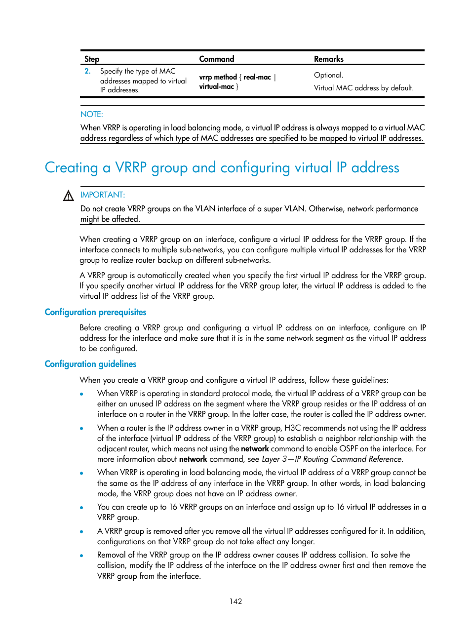 Configuration prerequisites, Configuration guidelines | H3C Technologies H3C S12500 Series Switches User Manual | Page 153 / 241